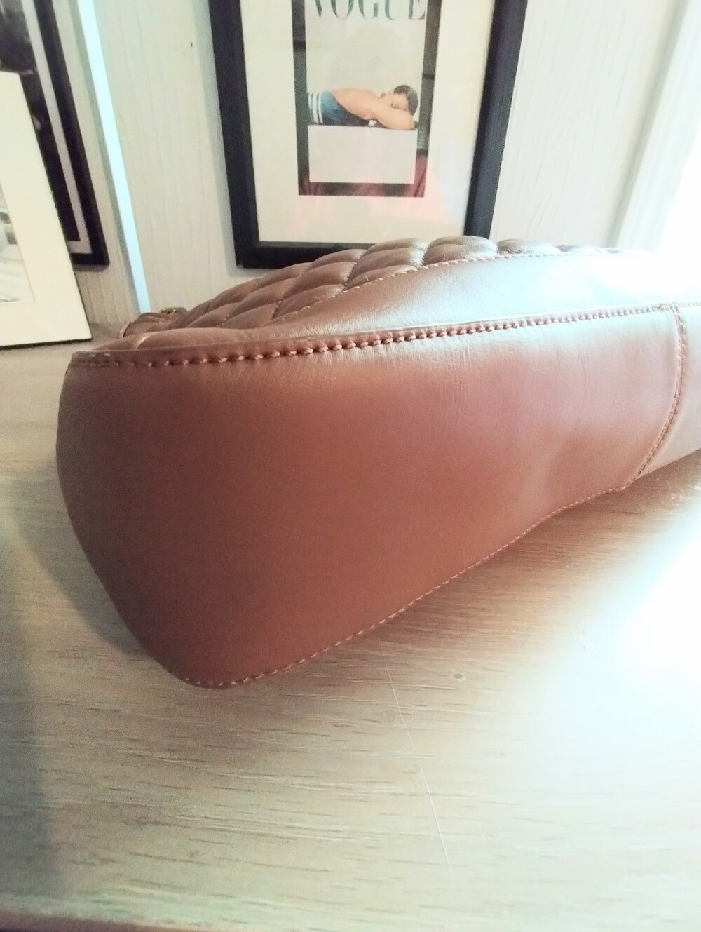 Talbots Equestrian Horsebit Style Quilted Genuine Leather Shoulder Bag - Picture 9 of 15